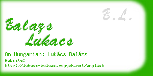 balazs lukacs business card